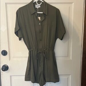 NEW FRNCH Lily Combishort Romper in green/kaki